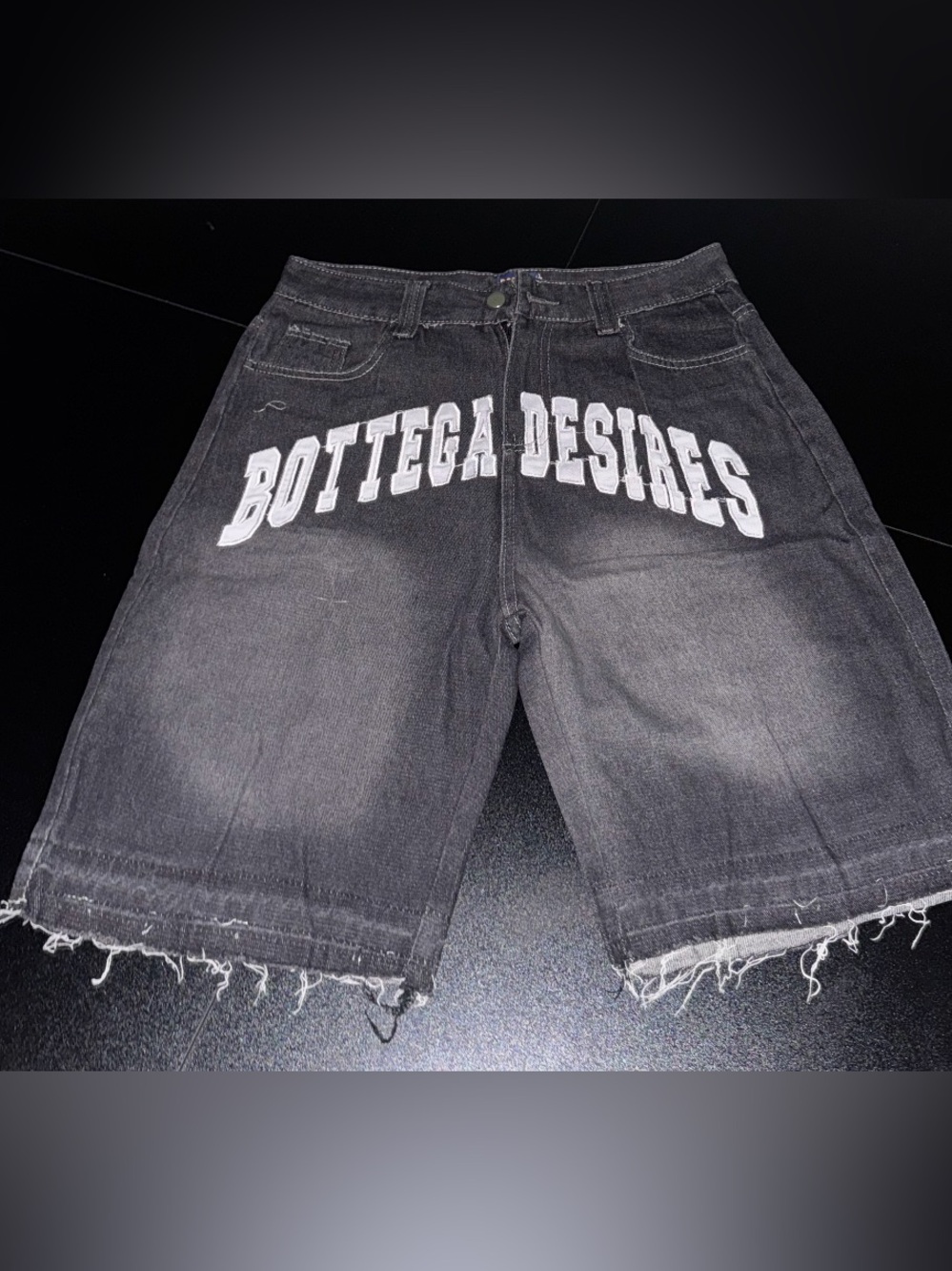 Men's Black Denim Jean Shorts